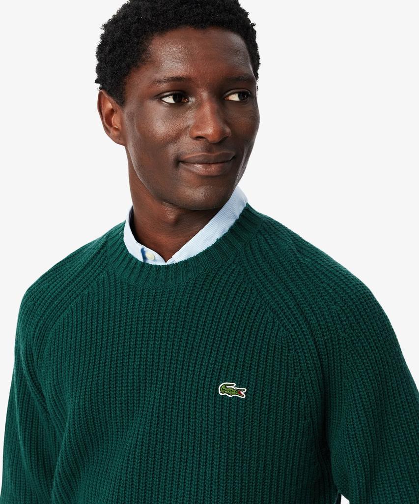LACOSTE Men'S Rib Knit Crew Neck Sweater Ah3142-55N Yzp