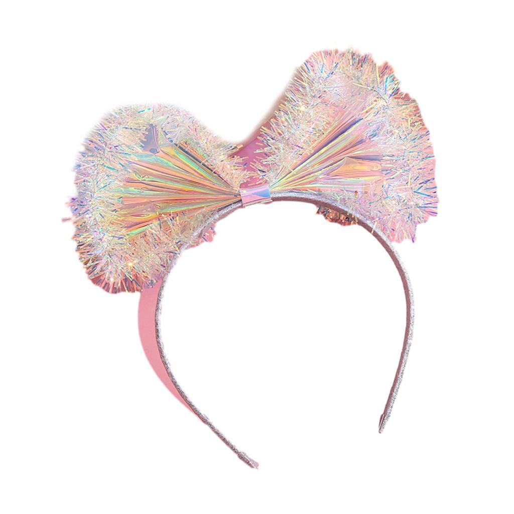 Блестящая мишура Красочная пленка Бант Повязка на голову Музыкальные концерты Повязка на голову для подростков Взрослые Вечеринки Выступления Принадлежности для волос