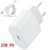 20W PD Charger Fast Charging for iPhone 13 12 11 14 Pro Max USB C Charger For iPhone 15 16 Pro MAX Mini iPad AirPods Accessories