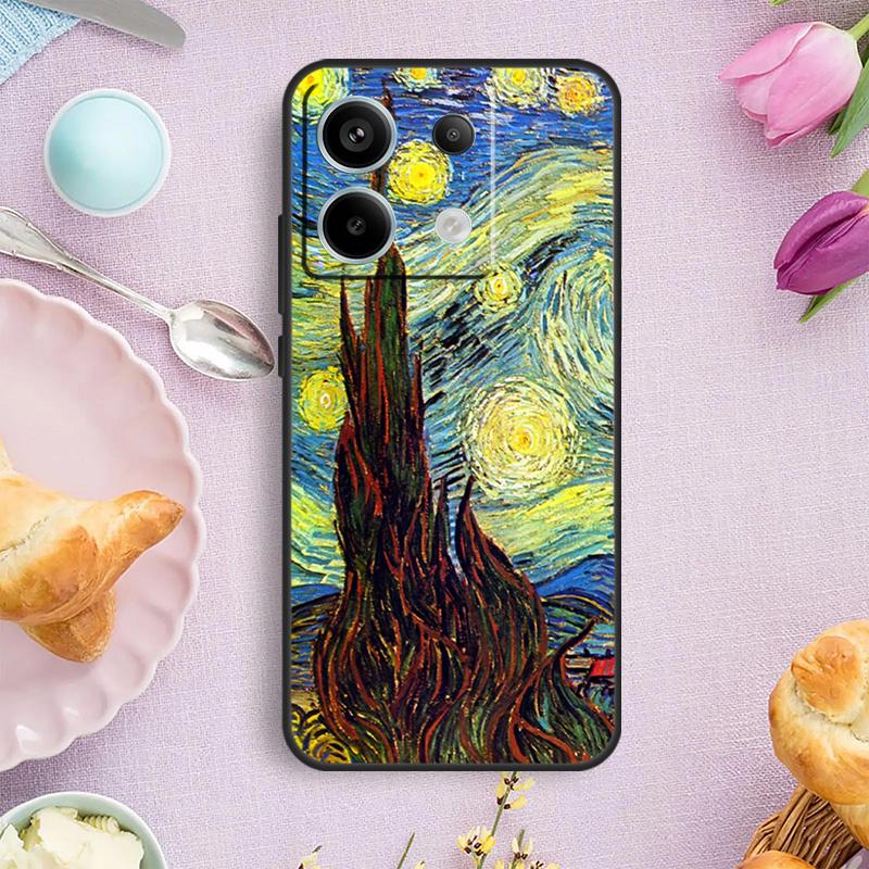 Van Gogh Oil Painting Case For Xiaomi Redmi Note 14 10 11 12 13 15 Pro Plus Cover For Redmi 15 15C 13C 12C 10C 14C