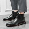 Winter Trend New Men's Black Brown Chelsea Ankle Boots Male High Tops Flats Everyday All Match Brogues Shoes Zapatos Hombre
