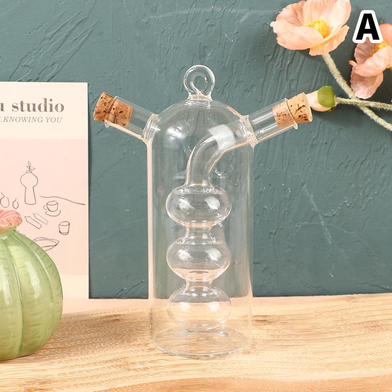 1 шт. 2-в-1 двухслойная бутылка, соус, масло, уксус, стеклянная бутылка, герметичные кухонные бутылки для хранения приправ, банки, кухонные инструменты