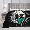 Movie Cartoon Badtz Maru   Knitted Blankets Flannel Throw Blankets Bed Sofa Decoration Soft Warm Bedspreads,