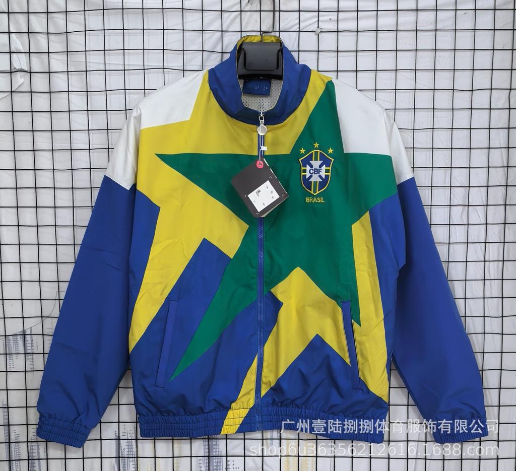 2026 World Cup Vintage Football Jacket Jacket Men's and Women's Waterproof Jacket Germany Spain