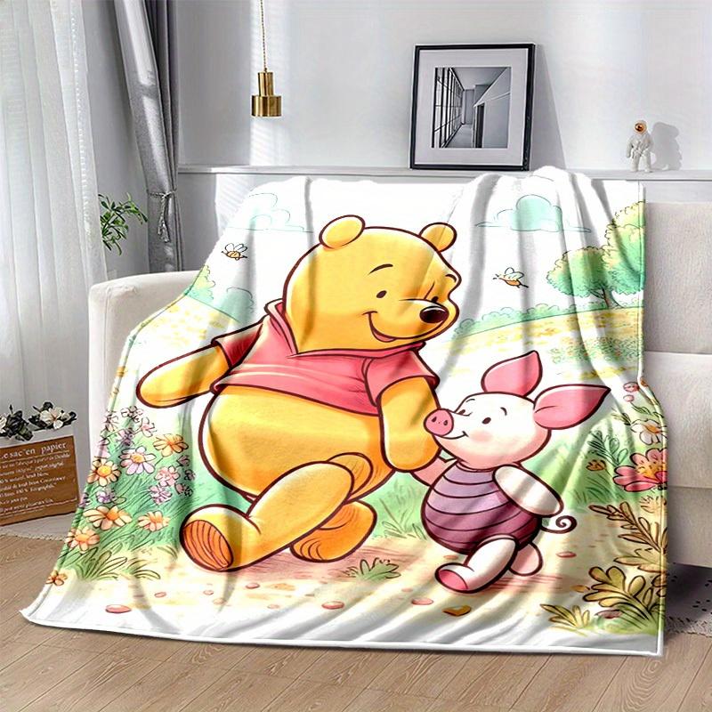 1pc Cartoon Winnie The Pooh And Piglet Blanket, Soft Warm Throw Blankets For Bed Couch Sofa, Home Decor Gift For Friends and Family, All Sea