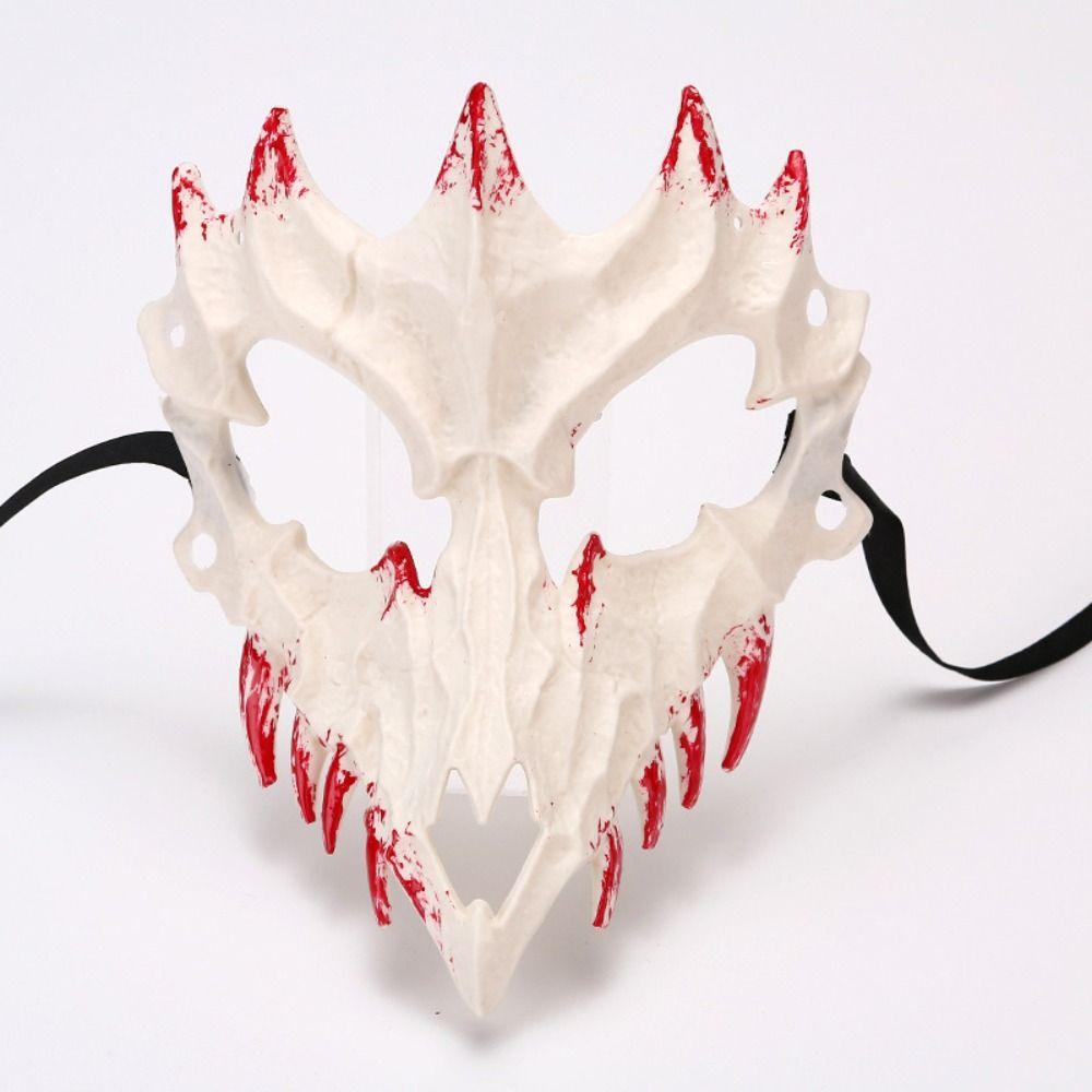 Resin Long Teeth Mask Half Mask Bloody Skull Mask Nightclub Cosplay