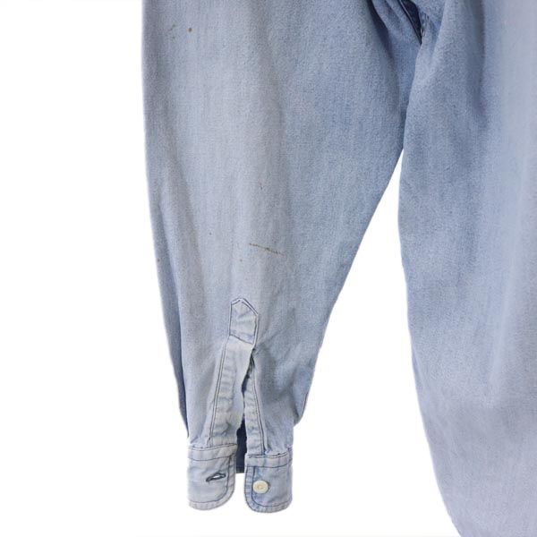 Gap 90s Old Back Embroidery Long Sleeve Denim Shirt Men's Used
