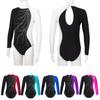 Girls Long Sleeve Gymnastics Leotard Unitard One Piece Outfits Ballet Dance Bodysuit Leotard Dancewear