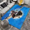 Diving Dog In Blue Water Suitable As a Non-slip Mat for the Living Room or Bedroom Sofa