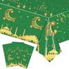 Disposable Eid Mubarak Tablecloths Waterproof Ramadan Decoration 2026 Table Cover  Party Supplies