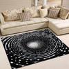Черно-белое сочетание цветов 3D вихрь черная дыра визуальный эффект художественный стиль детская гостиная спальня ковер коврик