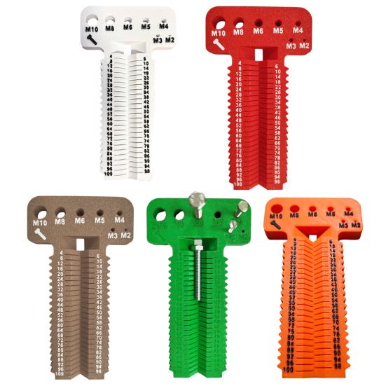 Screw Measuring Tool Heavy Duty Ergonomic High Precision M2-M10 4-100mm Length Screw Nut Bolt Measurement Gauge Tools