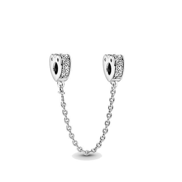 Новый S925 Стерлингового Серебра Сверкающее Паве Корона О Дерево Защитная Цепочка Шарм Шарм Подходит Оригинальный Браслет DIY Женские Ювелирные Изделия Подарок