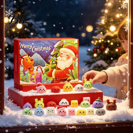 Christmas Advent Calendar for Kids Calendar, 24 Day Countdown Box with Mystery Figures, Holiday Decoration Festive Decor Room And Home Collectible Toy