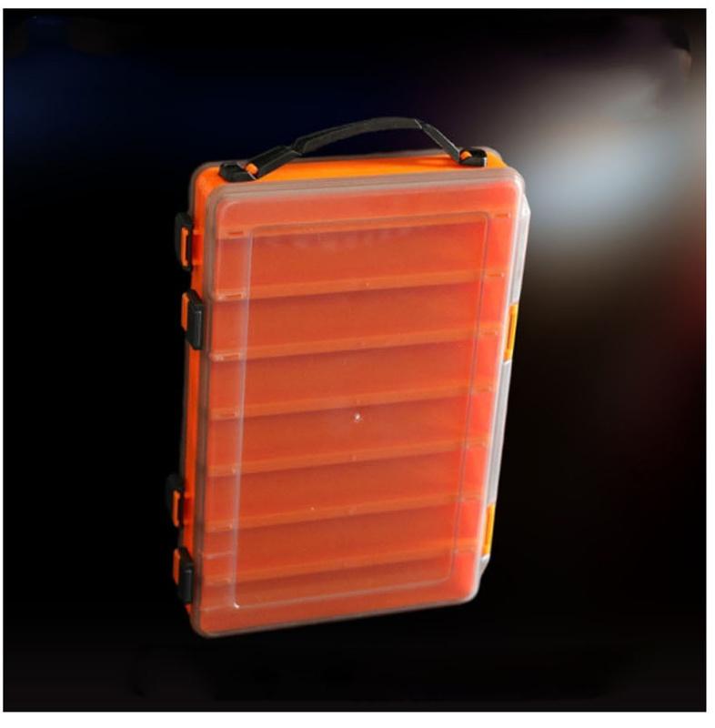 Ящик для рыбалки, 14 отделений, аксессуары для рыбалки, коробки для крючков для хранения, двусторонняя высокопрочная коробка для рыболовных приманок, коробка для снастей