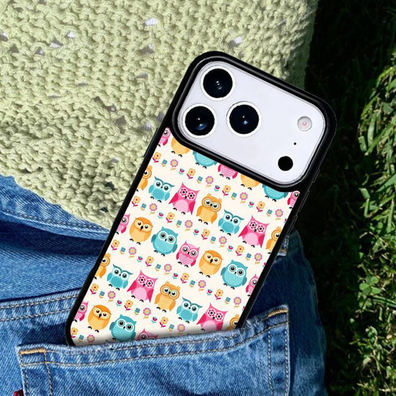 Fashion Cartoon Owl phone case cover Compatible with for IPhone 17air 16e 15 14 13 12 11Pro Max 17 Air