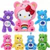 Anime Peripheral Rainbow Bear Plush Doll Children's Cartoon Plush Toy Fashion New Care Bears Doll Toy Ornament Gift