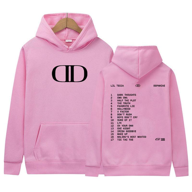 Lil Tecca DOPAMINE Tour 2025 Album Merch Hoody Mens Clothing Fashion Oversized Sweatshirt Y2K Hip Hop Gothic Long Sleeve Hoodies