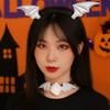 Flower Bat Wings Hairband Mesh Halloween Hair Hoop Cute Headband Necklace Set  Girls