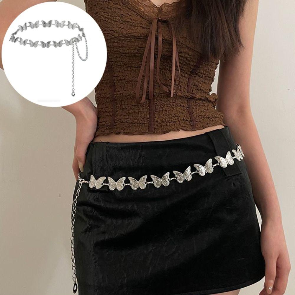 Vintage Waistband Butterfly Waist Chain Fashion Chain Belt  Women