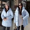 Women's Winter Puffer Jacket: Hooded Design with Puff Sleeves, Casual Loose Oversized Fit, Warm Fashion Bread-Style Outerwear