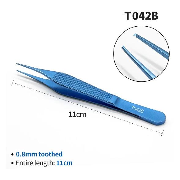 Titanium Ophthalmic Tweezers Are Used For Medical Plastic Double Eyelid Cosmetic Nose Surgery With Teeth And Hook Tweezers