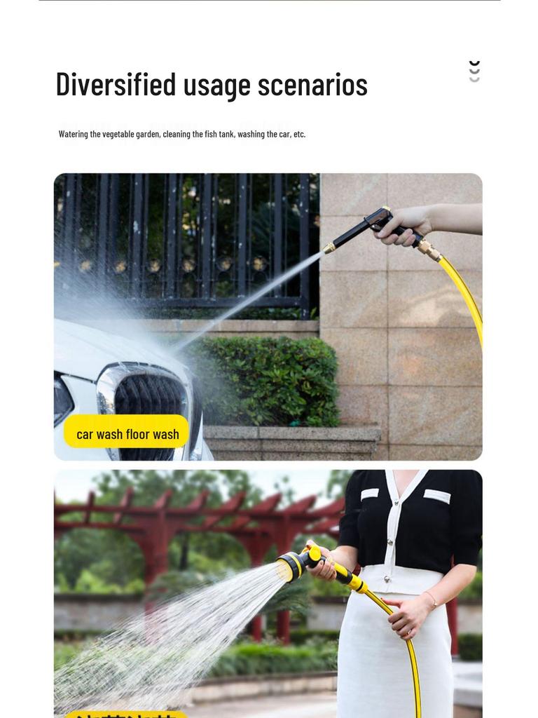 Высокотемпературный, устойчивый к давлению 1-дюймовый шланг для автомойки, полива цветов и овощей, использования во дворе