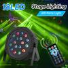 18 LED Stage Light RGB DMX512 Stage Flat Par Lighting DJ Equipment Disco Party Lighting Christmas Bar Club Wedding Show Light