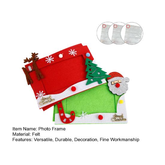 1 комплект фоторамки, привлекательная рождественская елка, декор Санта-Клауса, рождественская фоторамка для праздника, праздничного настроения