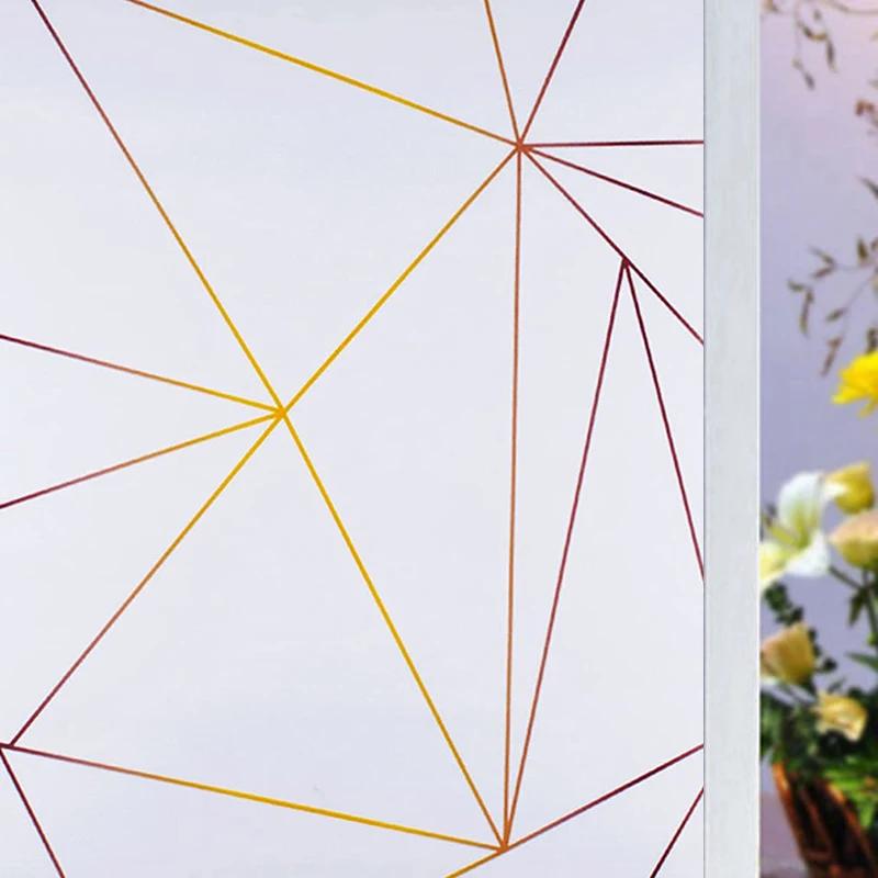 2/3 м Цветочная оконная пленка Виниловая непрозрачная стеклянная пленка Защита конфиденциальности Стеклянные 3D-наклейки Витражные стеклянные пленки Украшение дома