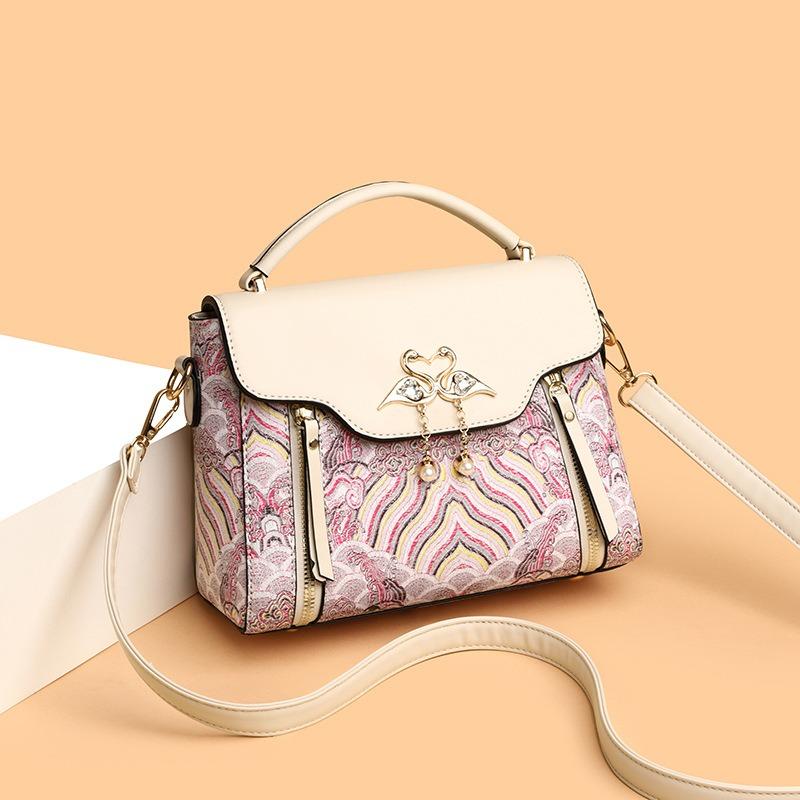 Сумка-контраст с вышивкой Niche All-in-one, сумка через плечо Temperament Commuter Crossbody Tote Bag