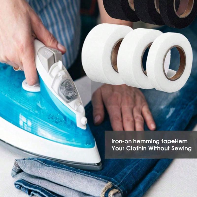 1pc Double-Sided Iron-On Hemming Tape, Strong Adhesive Heat Bonding Tape, Iron-On Fusible Web For Clothing Alterations, Pants, Jeans, Skirts