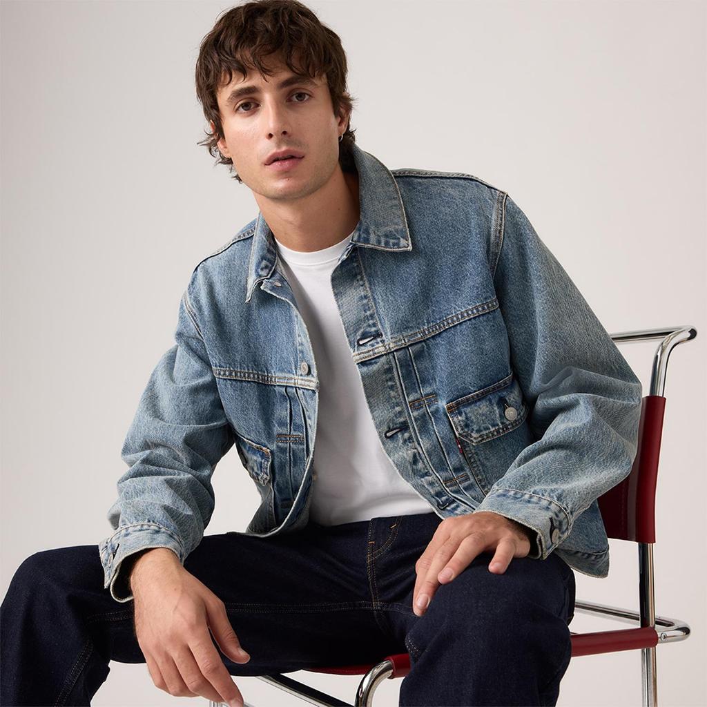 Levi's Джинсовая куртка дальнобойщика Тип II Синяя Мужская A7632-0018