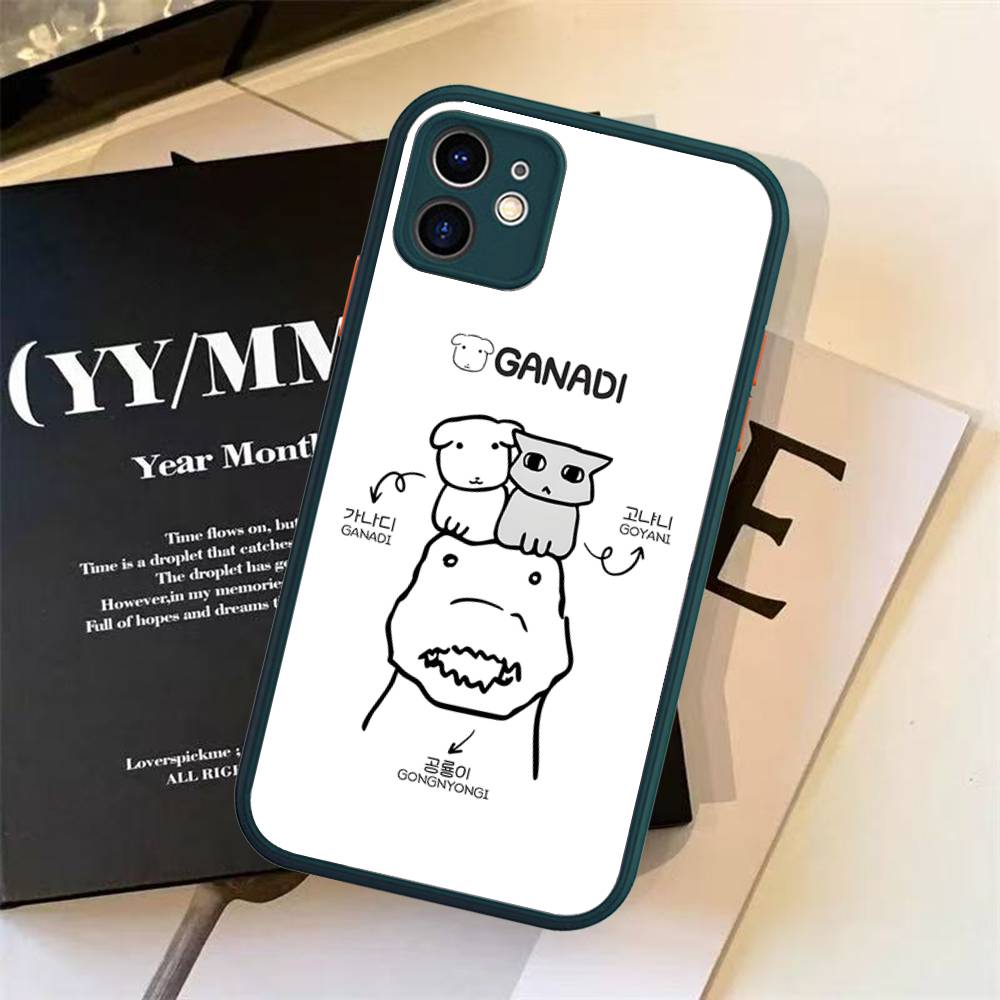 Cute G-GANADI Anime Phone Case For iPhone 11 12 13 14 15 16 Pro Plus X XS MAX Matte Bumper Shockproof Cover