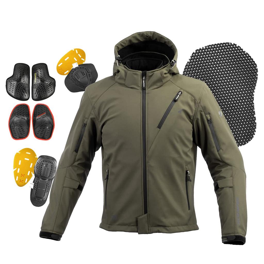 Мотоциклетная куртка защитная софтшелл зимняя парка IFU Neo 4XL [KOMINE] - JK-5792 07-5792 Черный/Красный