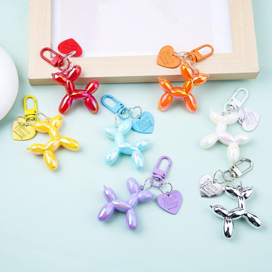 Мультяшный воздушный шар собака кулон брелок щенок шарм блестящие лазеры цветная сумка DIY украшения шарм домашний офис декор орнамент