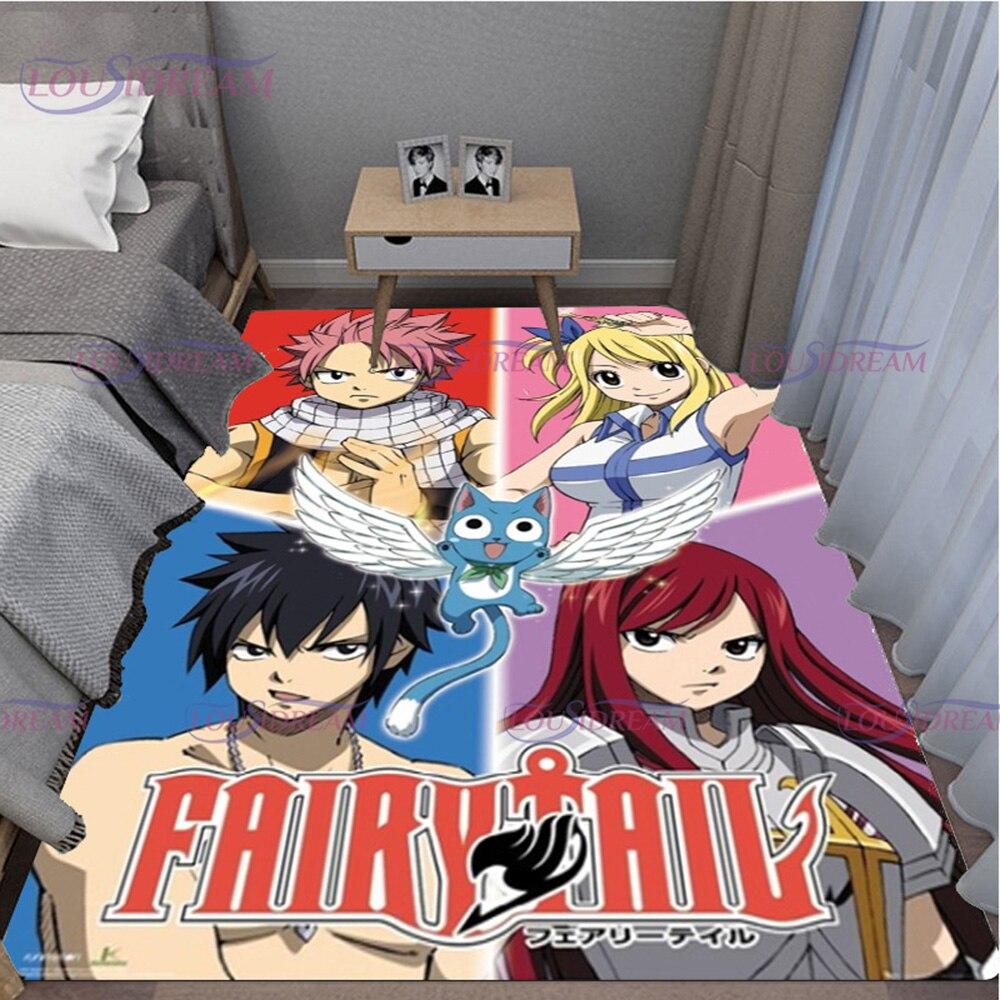 3D Printed Fairy Tail Carpet Rugs for Livingroom Anime Area Rug Bedroom Home Decoration Doormat Rugs Floor Mat Birthday Gift