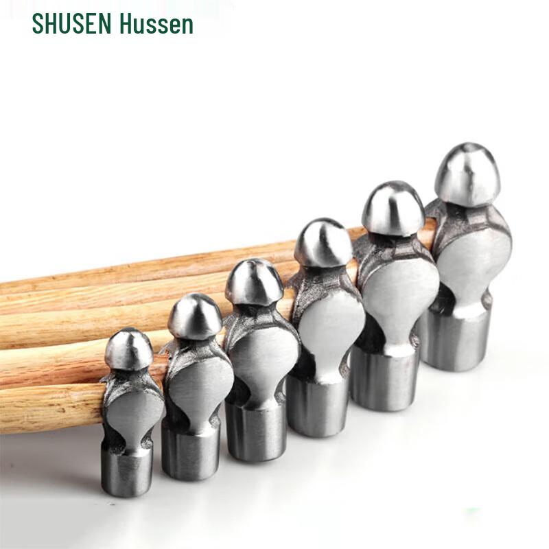 Husen 0.5lb Wooden Handle Round Head Hammer