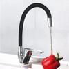 360° Rotating Flexible Hose Tap Silicone Tube Kitchen Faucet Single Handle Sink Hot and Cold Water Mixer Tap Deck Mounted