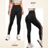 Side Leopard Print Fitness Yoga Pants Elastic Sports Cycling Casual Cropped Leggings