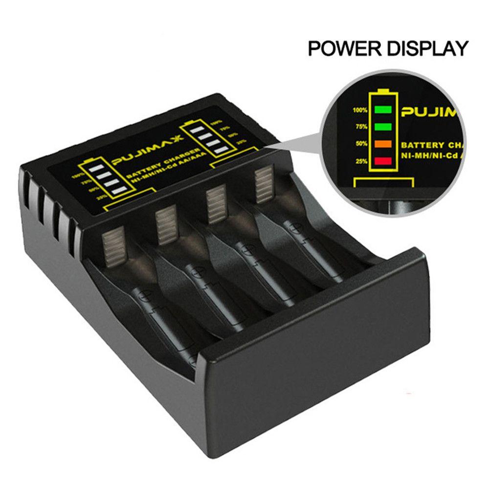 Durable LED Indicator Portable Fast Charging Dock Intelligent Battery Charger 4 Slot Adapter