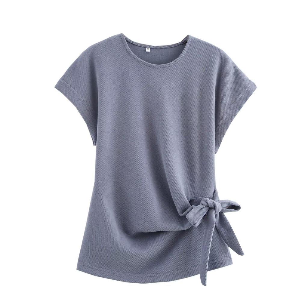 Women's Round Neck Knitted Top + A-Line Skirt Set