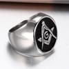 Мужское титановое масонское кольцо, кольцо в стиле панк, мужские аксессуары