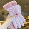 1 Pair Women's Winter Thickened Plush Touchscreen Warm Riding Mountain Skiing Windproof Motorcycle Gloves, Thickened