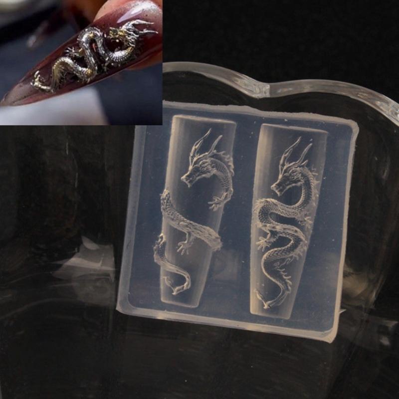 Cartoon Mini Snake Silicone Nail Mold Nail Stamping Stereoscopic Decorations Nails Diy Design Manicure Tools