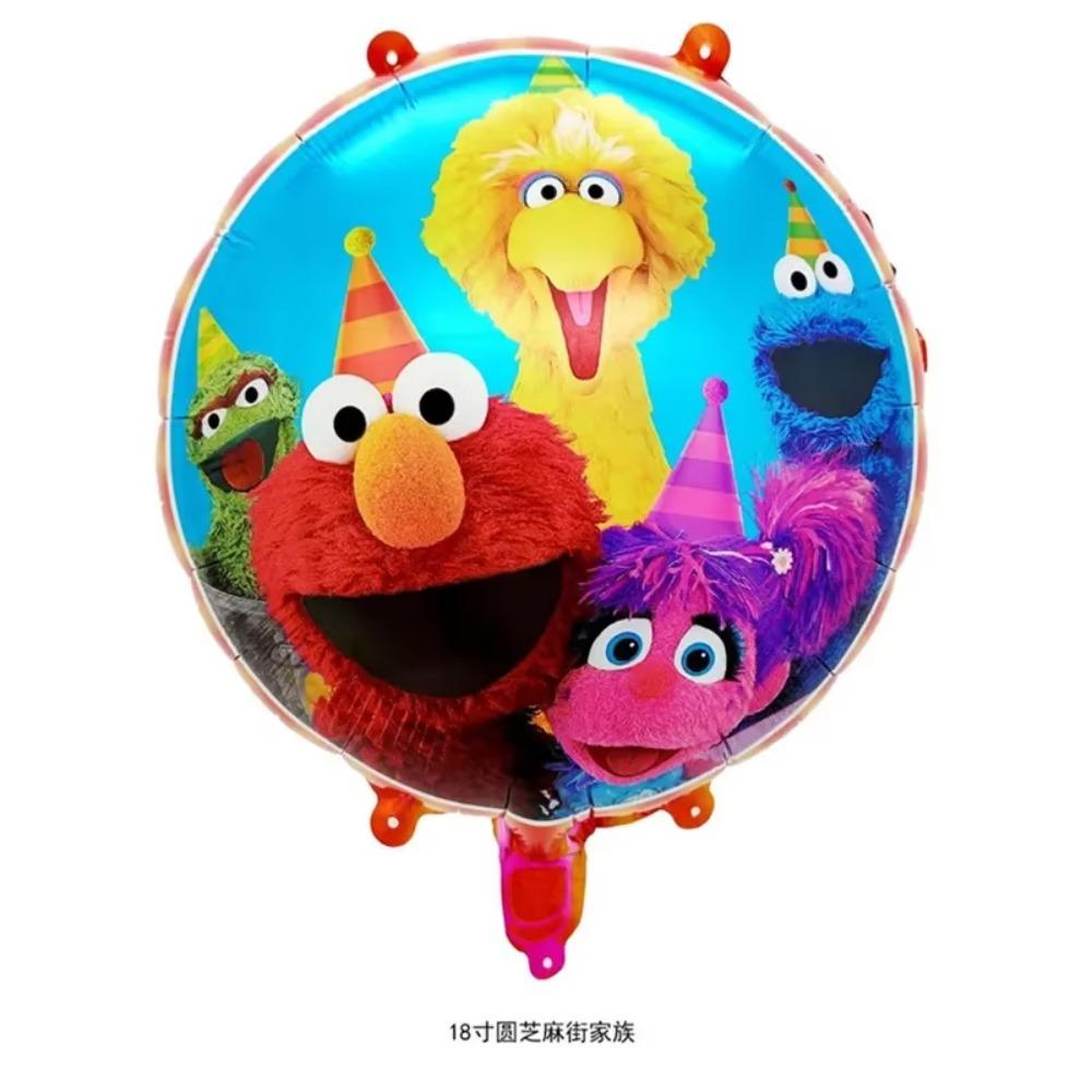Cartoon Sesames-Streets Theme Cute ELMO COOKIE BIG BIRD Birthday Party Decoration Backdrop Balloons Cake Topper Banner For Kids