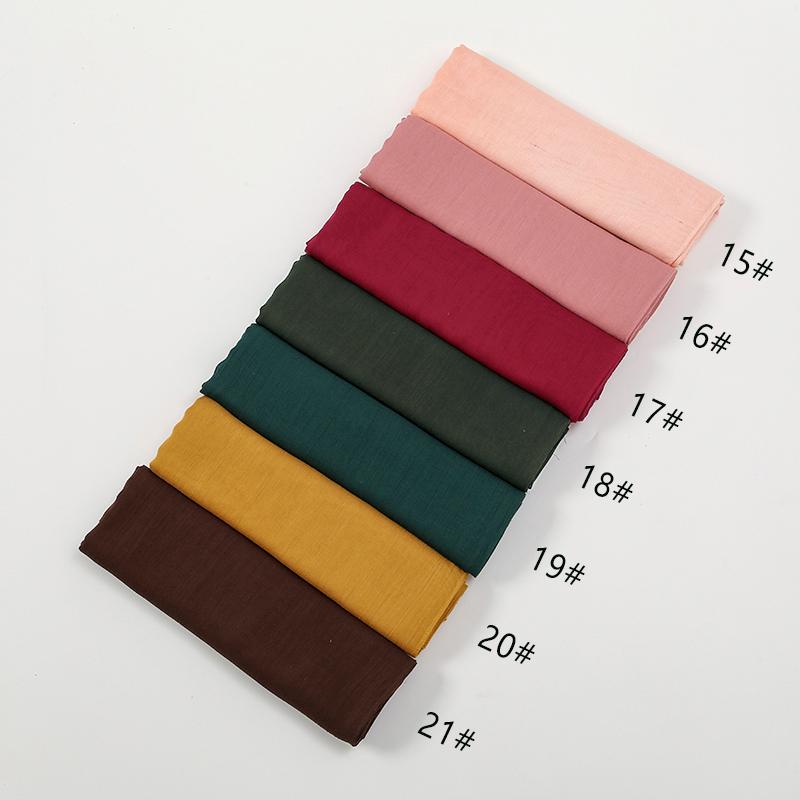 Solid Cotton Modal Hijab For Women Muslim Scarf Big Size Shawls Foulard Islam Head Wraps Headscarves Ramadan Scarves 190*85cm