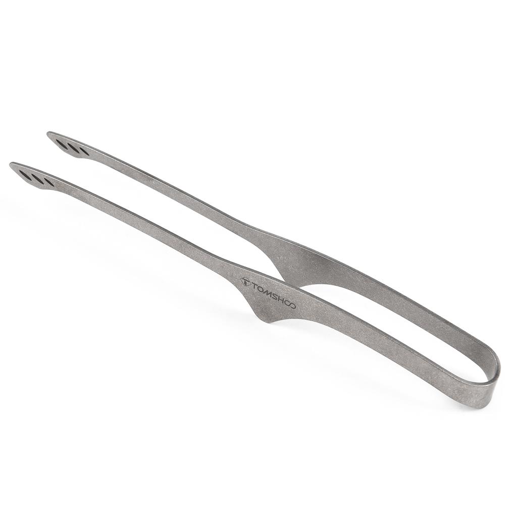 TOMSHOO Титановые щипцы 9,2-дюймовые легкие щипцы для гриля для барбекю с зажимом для кемпинга, пешего туризма и пешего туризма