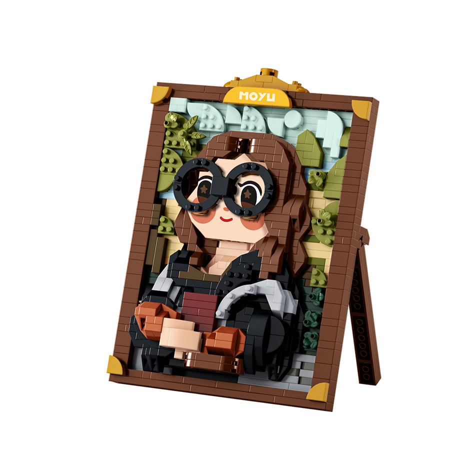 Креативные всемирно известные картины Строительные блоки Детские игрушки Мона Лиза Подвесная картина Для украшения дома Подарочный набор