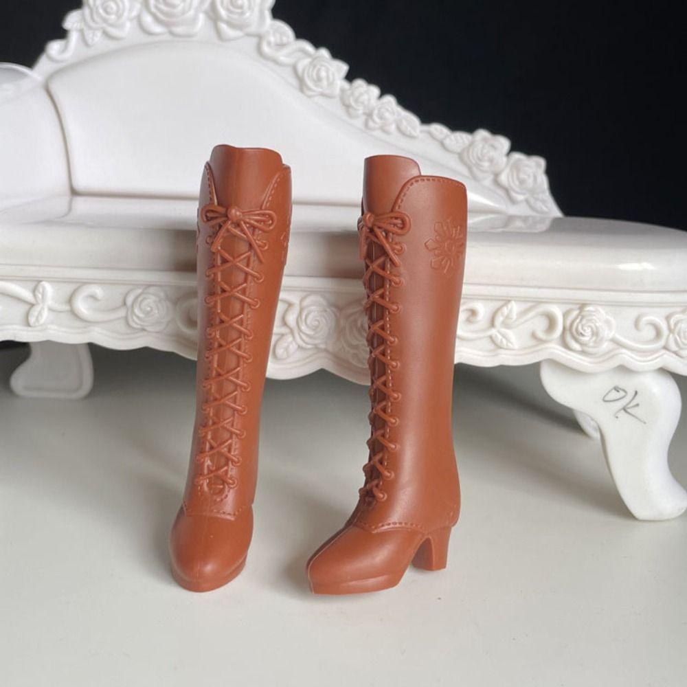 Модные женские кукольные сапоги на высоком каблуке для кукол 1/6 BJD 30 см, подходят для кукол с длиной стопы 2 см